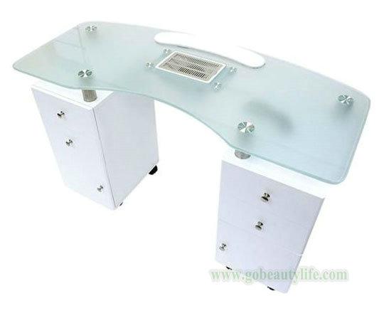 Glass Top With Fan Nail Art Table Bl N453 Beauty Life Salon